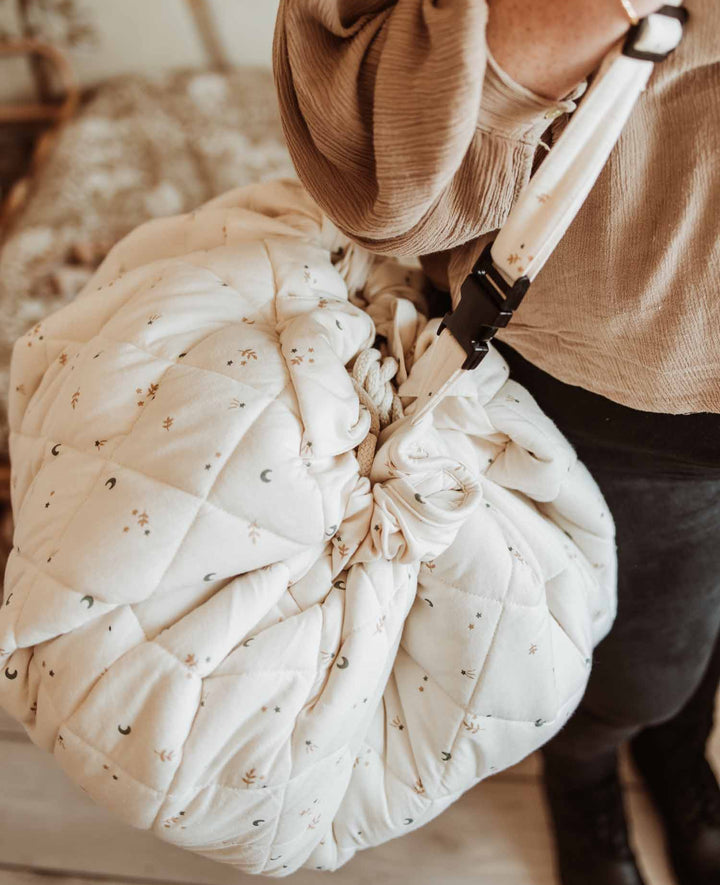 Play & Go - Soft Organic Playmat - Moon - Mabel & Fox