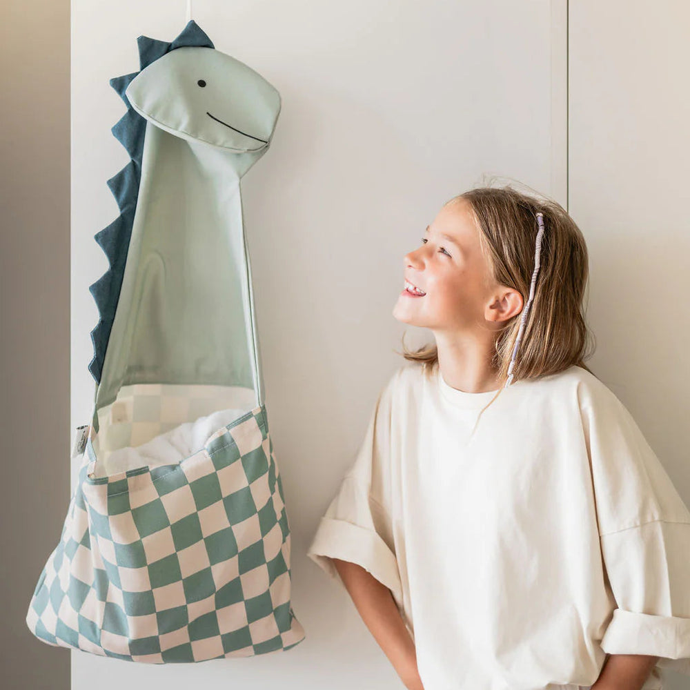 Play & Go - Wall Storage & Tote Bag - Dino - Mabel & Fox