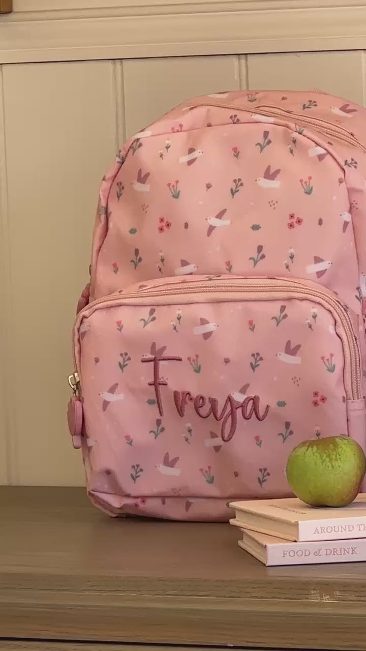 Tutete - Personalised Children's Backpack - Blossom Birds