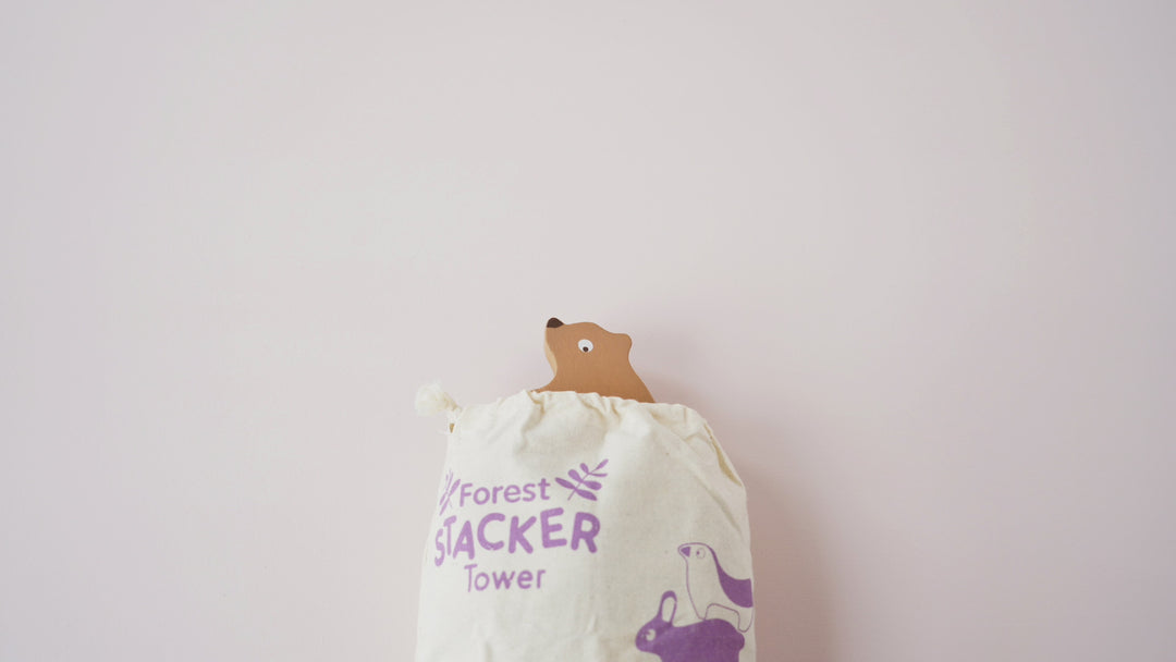 Le Toy Van – Woodland Stacking Forest Animals & Bag
