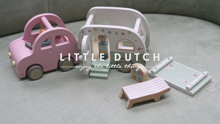 Little Dutch - Toy Car with Caravan