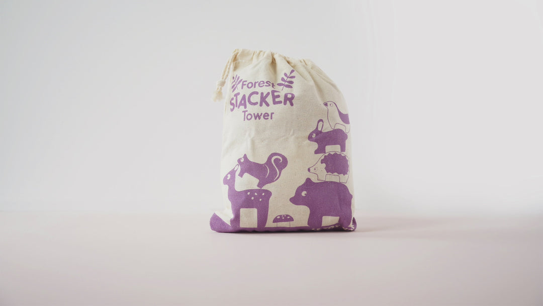 Le Toy Van – Woodland Stacking Forest Animals & Bag