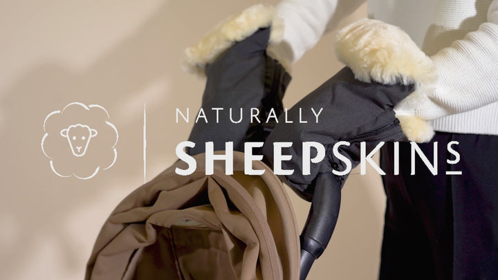 Naturally Sheepskins - Deluxe Stroller Mittens - Black