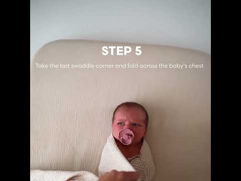 Mushie - Organic Swaddle - Blush - (3 pack)