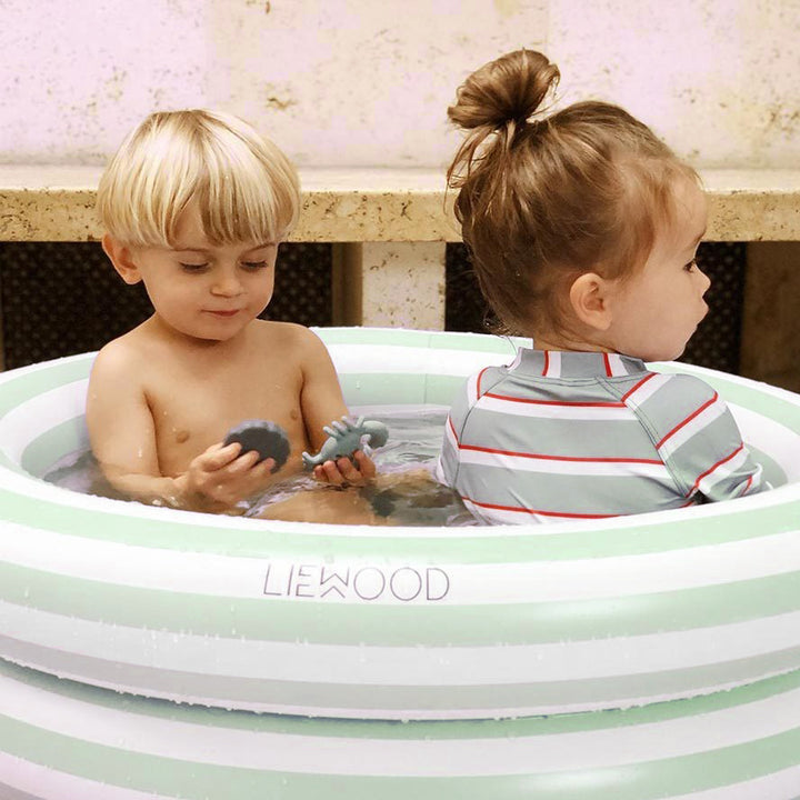 Liewood - Leonore Pool - Stripe Dusty Mint / Creme de la creme