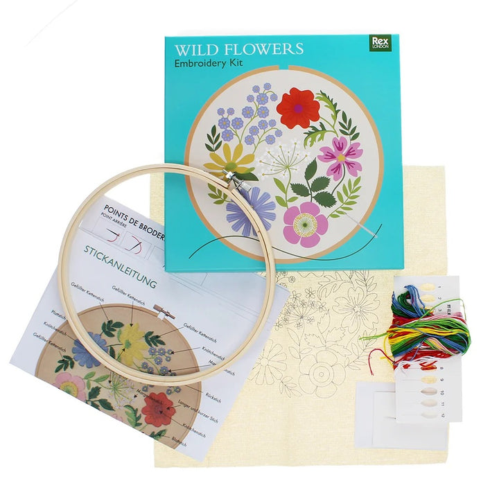 Rex London - Embroidery Kit - Wild Flowers - Mabel & Fox