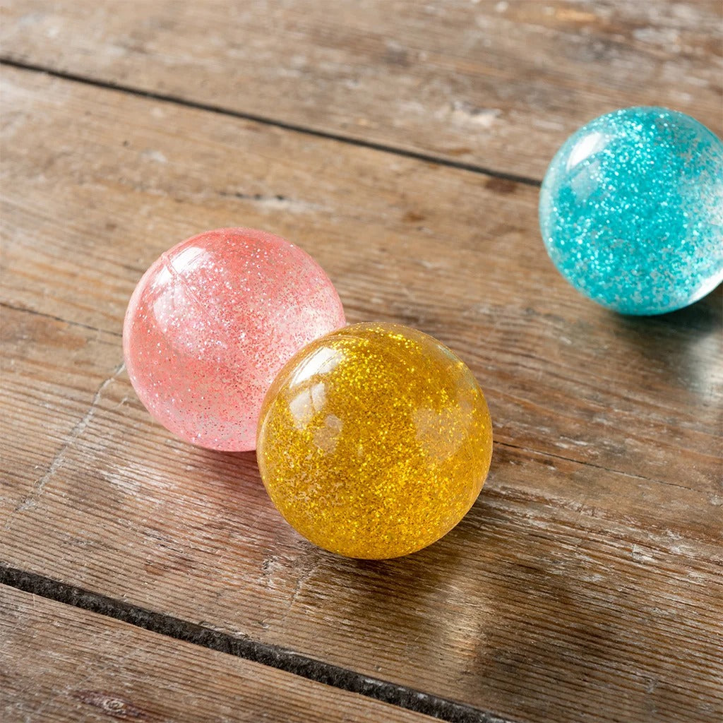 Rex London - Glitter Bouncy Ball - Gold Dog - Mabel & Fox