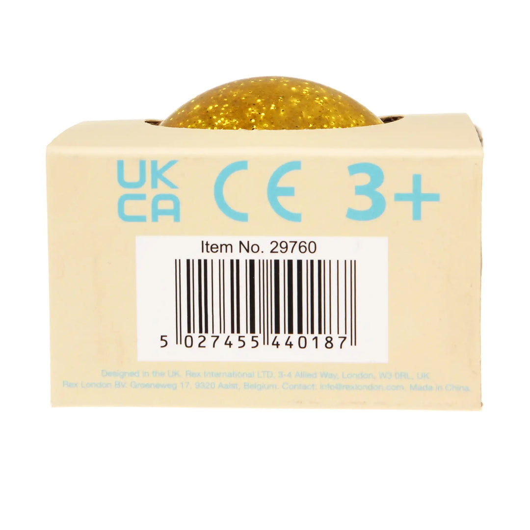 Rex London - Glitter Bouncy Ball - Gold Dog - Mabel & Fox