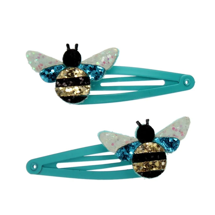 Rex London - Glitter Hair Clips (Set Of 2) - Bumblebee - Mabel & Fox