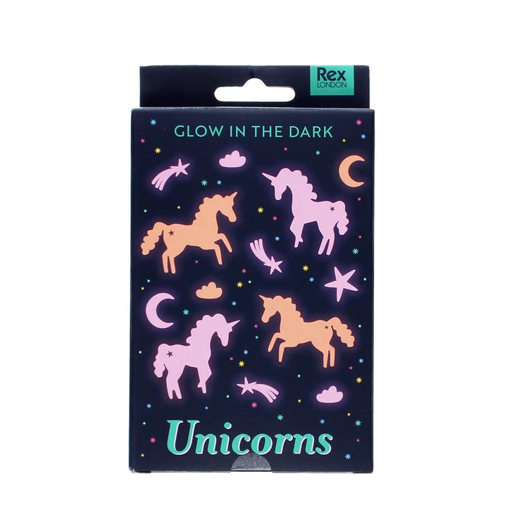 Rex London - Glow In The Dark Stick-On Shapes (Box Of 24) - Unicorns - Mabel & Fox