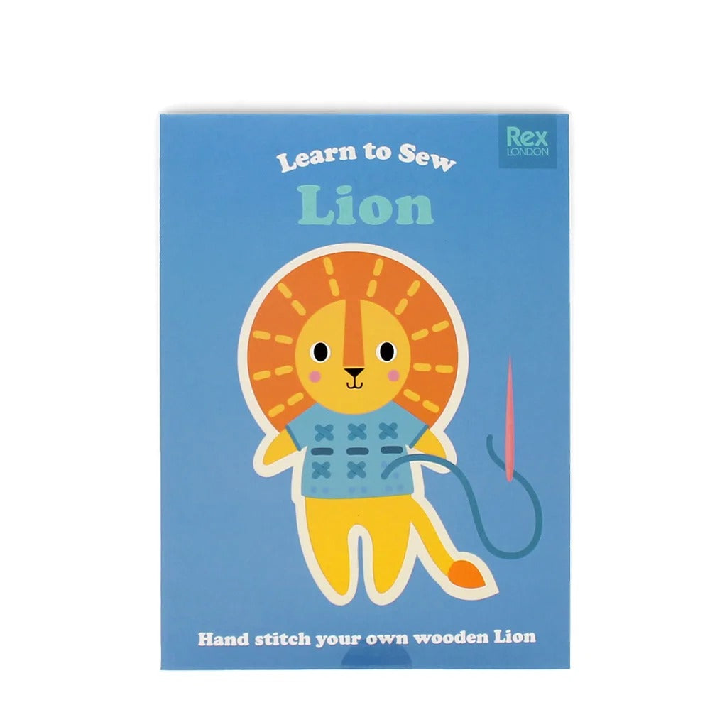 Rex London - Learn To Sew - Wooden Hand-Stitch Set - Lion - Mabel & Fox
