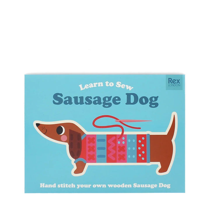 Rex London - Learn To Sew - Wooden Hand-Stitch Set - Sausage Dog - Mabel & Fox