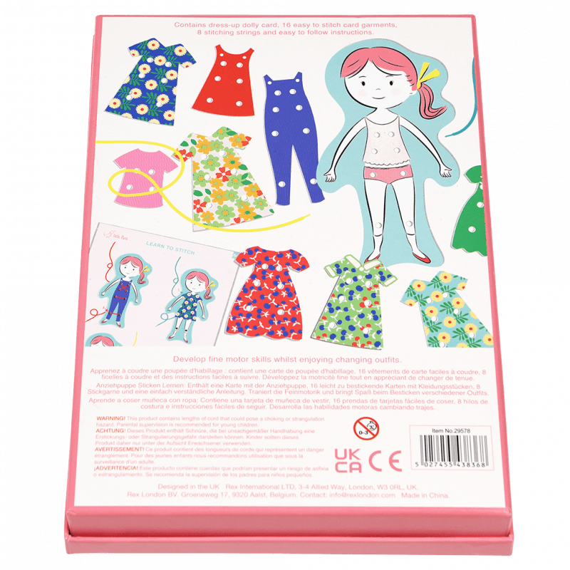 Rex London - Learn to Stitch - Dress-up Dolly - Mabel & Fox
