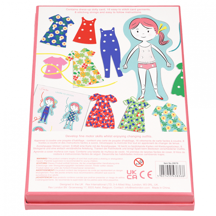 Rex London - Learn to Stitch - Dress-up Dolly - Mabel & Fox