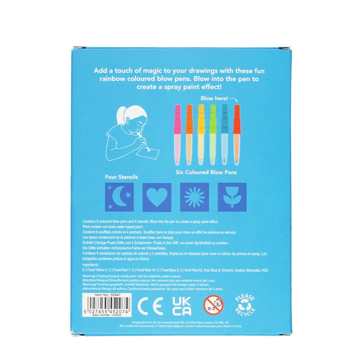 Rex London - Magic Rainbow Blow Pens - Mabel & Fox