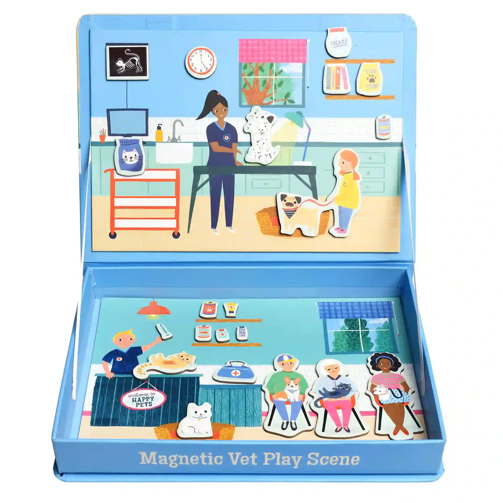 Rex London - Magnetic Vet Play Scene Set - (75 Pieces) - Mabel & Fox