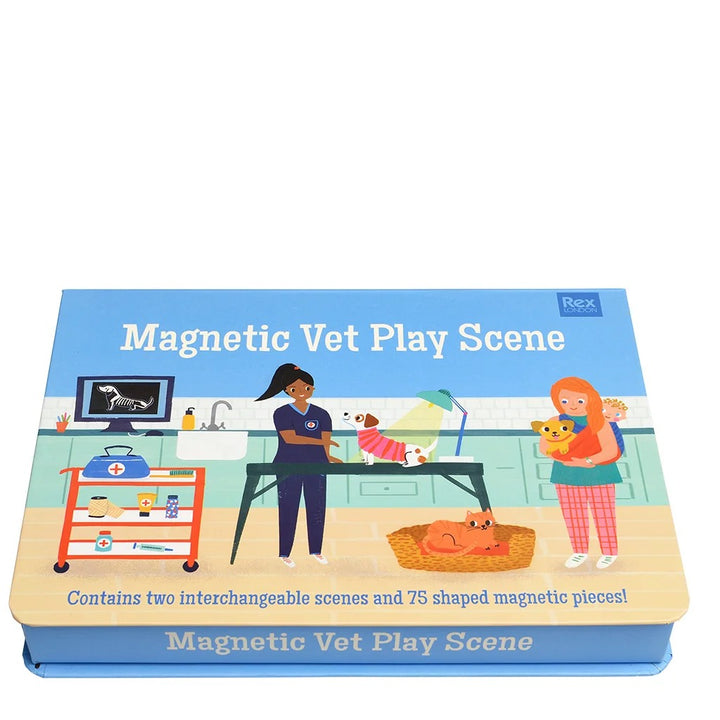 Rex London - Magnetic Vet Play Scene Set - (75 Pieces) - Mabel & Fox