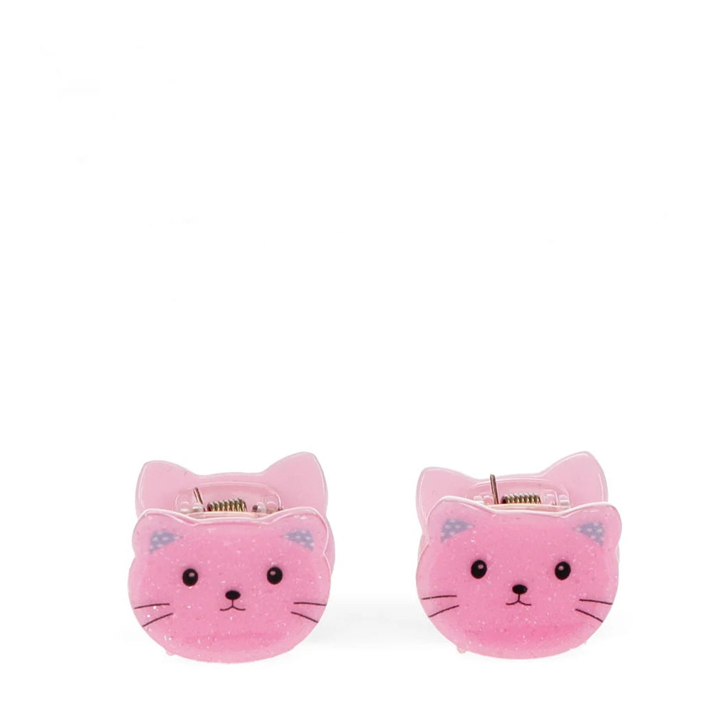 Rex London - Mini Hair Claw Clips (Set Of 2) - Pink Cats - Mabel & Fox