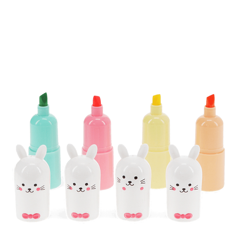 Rex London - Mini Highlighters - Bunny (4 Pack) - Mabel & Fox