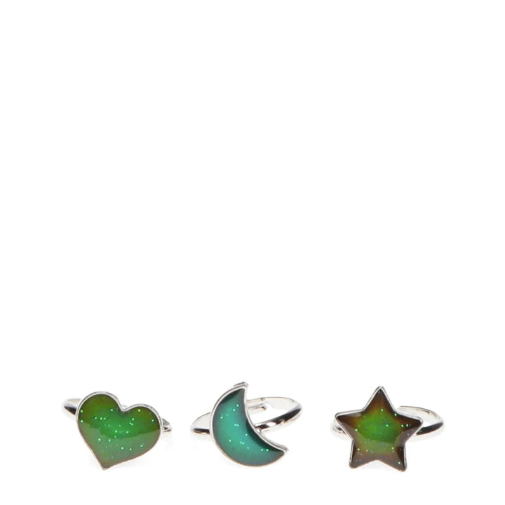 Rex London - Mood Rings - Heart, Star & Moon (Set Of 3) - Mabel & Fox