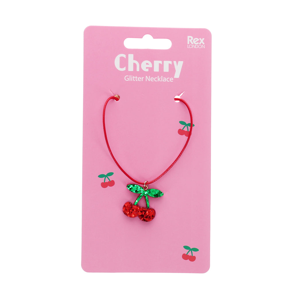 Rex London - Necklace - Glitter Cherry - Mabel & Fox