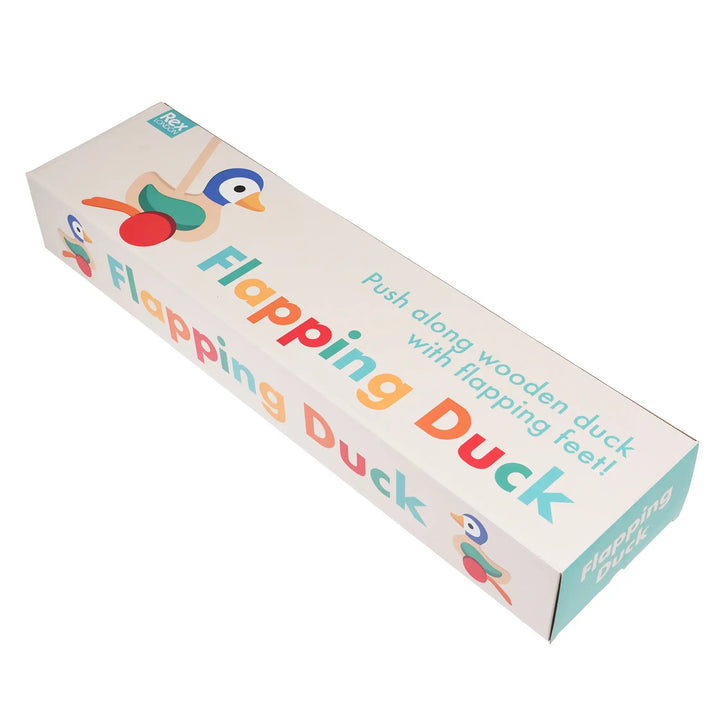 Rex London - Traditional Wooden Push Along - Flapping Duck - Mabel & Fox