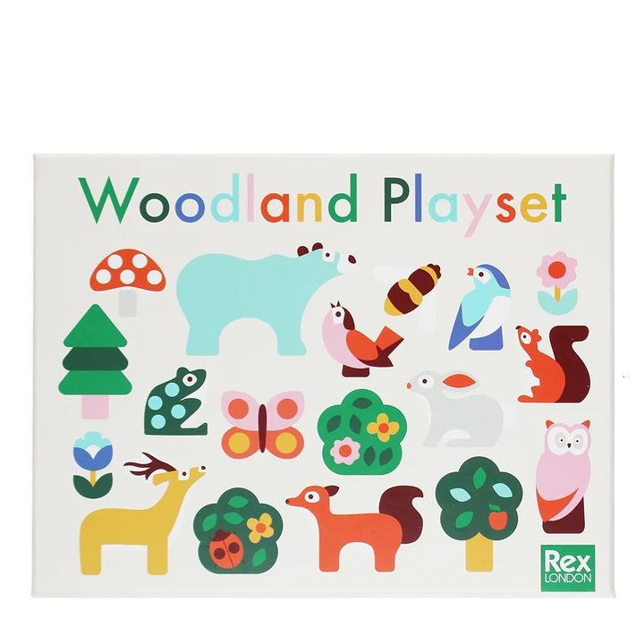 Rex London - Wooden Animal Playset - Woodland - Mabel & Fox