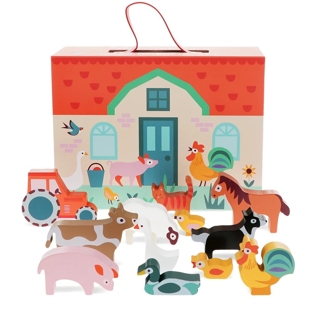 Rex London - Wooden Farm Playset - Mabel & Fox