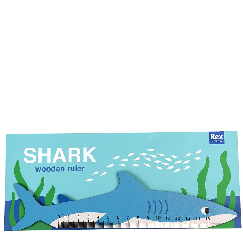 Rex London - Wooden ruler - Shark - Mabel & Fox