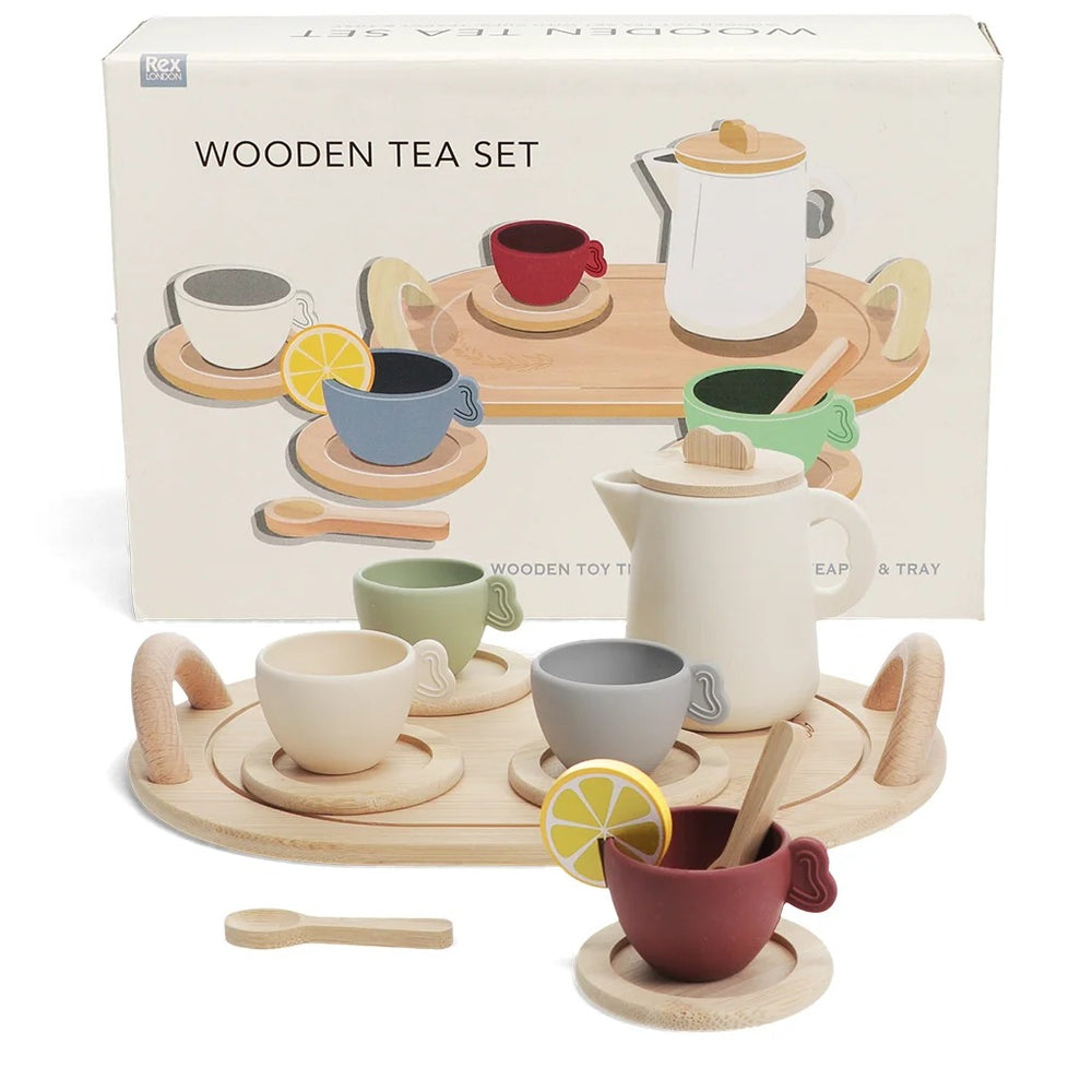 Rex London - Wooden Toy Tea Playset - Mabel & Fox
