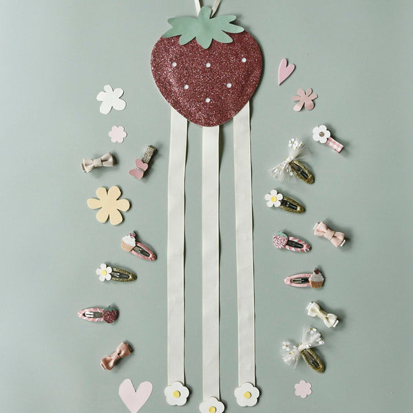 Rockahula – Sweet Strawberry 3 Ribbon Clip Hanger - Mabel & Fox