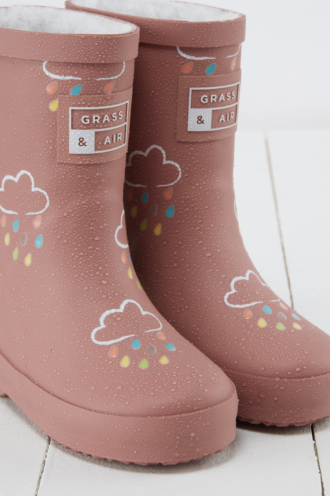 Grass & Air - Colour-Changing Cloud Wellies - Rose