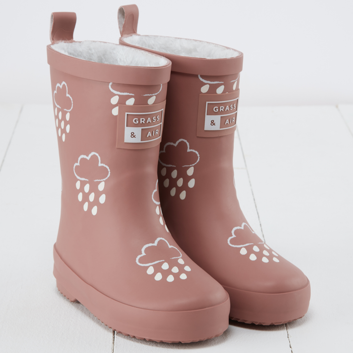Grass & Air - Colour-Changing Cloud Wellies - Rose