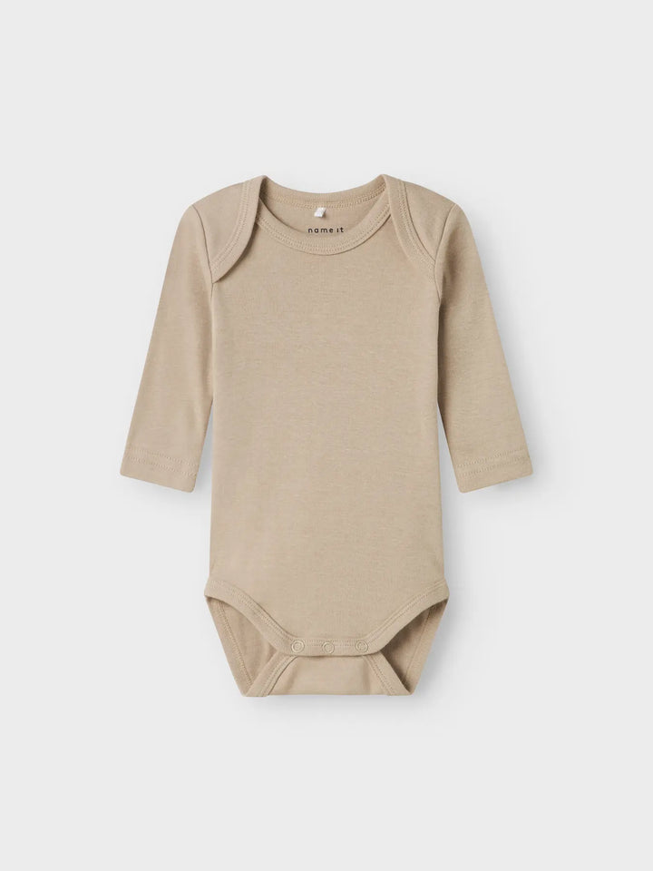 Name It - Long Sleeve Bodysuit Set - Elephants (3 Pcs)