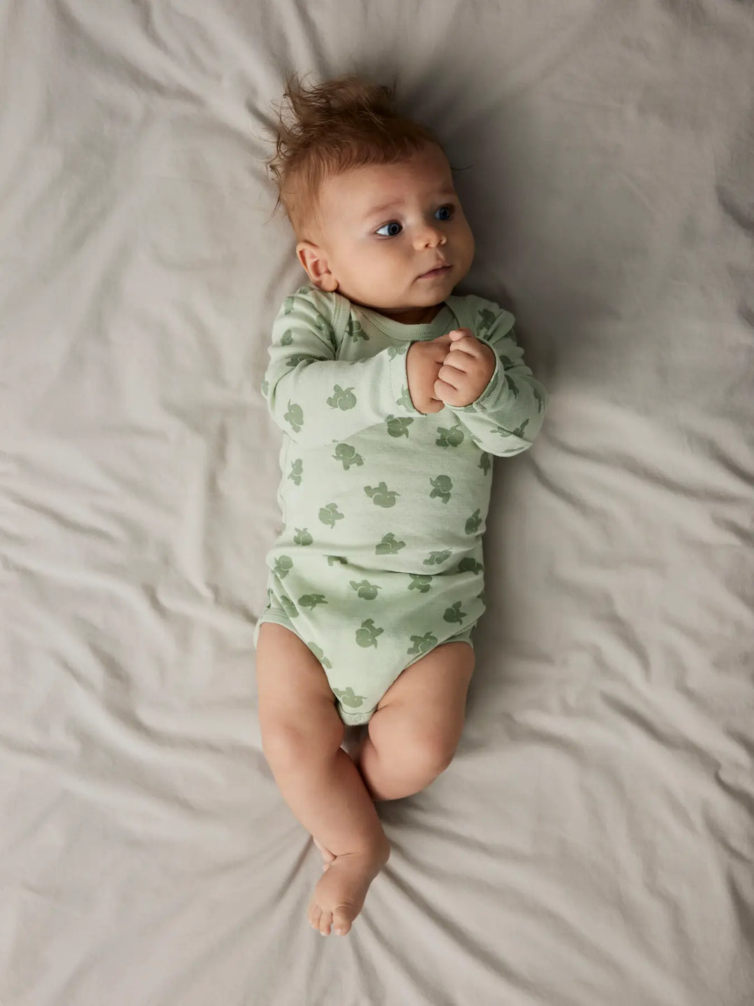 Name It - Long Sleeve Bodysuit Set - Elephants (3 Pcs)