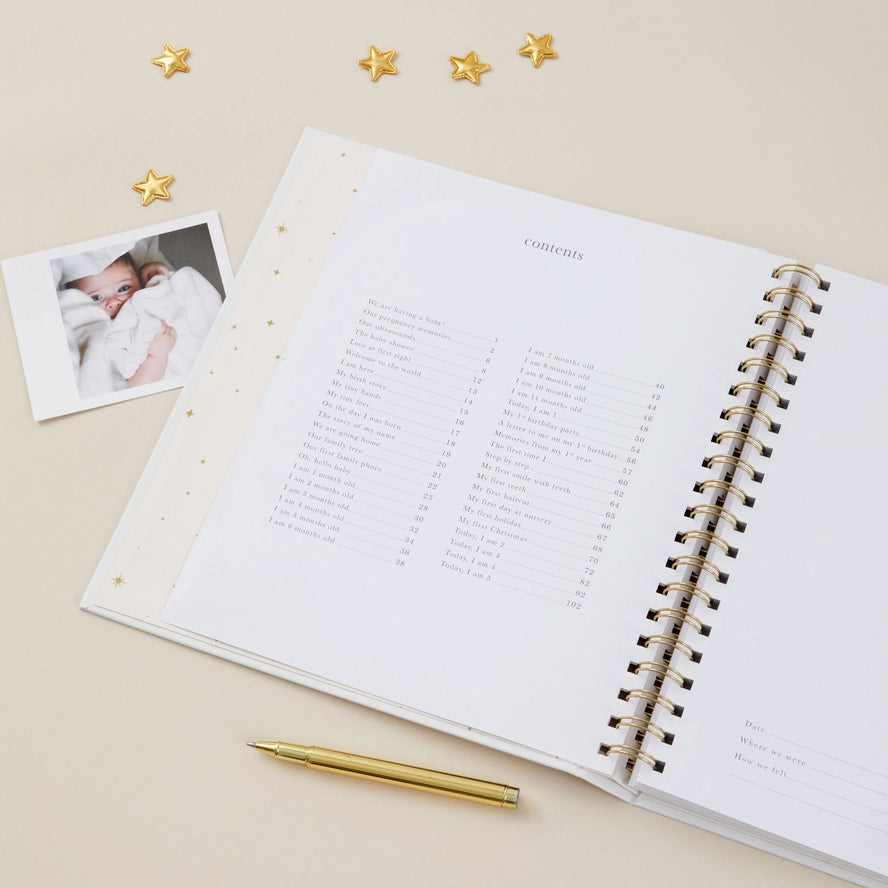 Blush & Gold - Baby Book - Pearl - Mabel & Fox