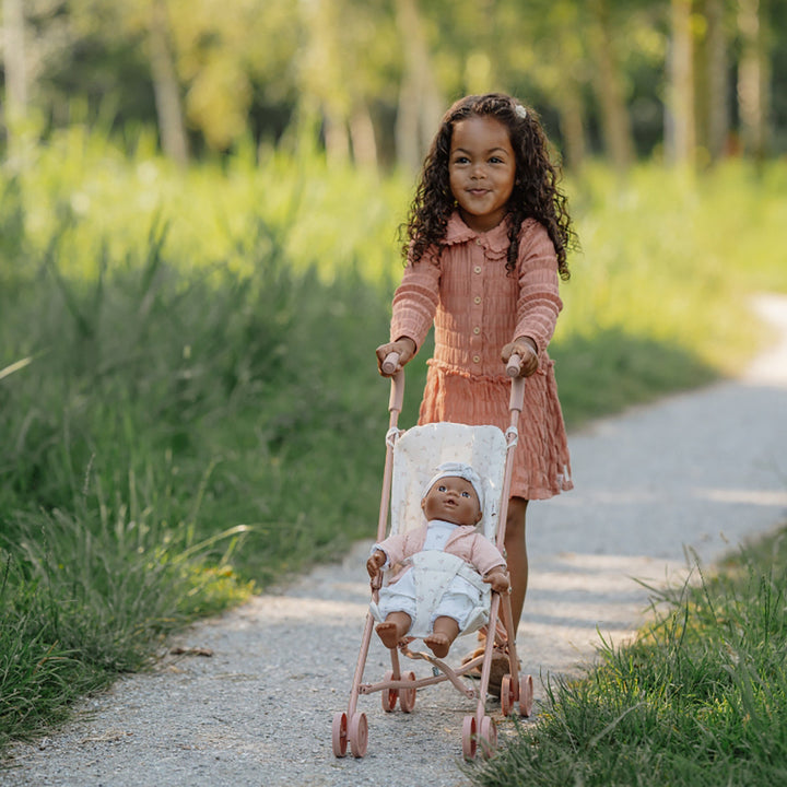 Little Dutch - Metal Doll Stroller - Pink - Mabel & Fox