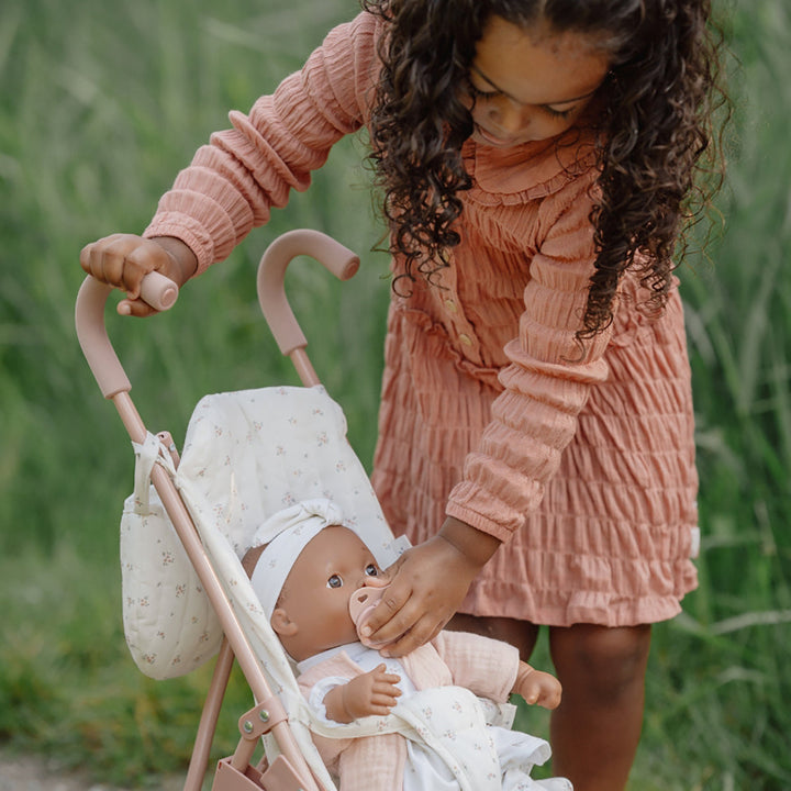 Little Dutch - Metal Doll Stroller - Pink - Mabel & Fox