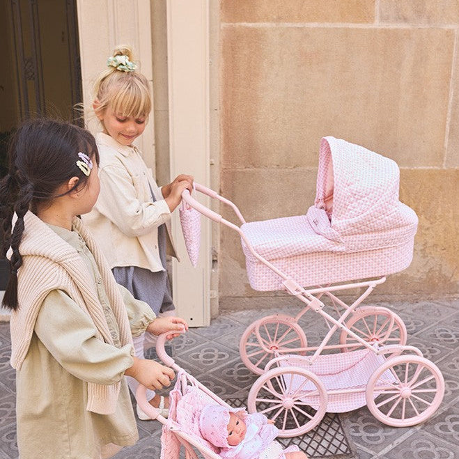 Sample Sale (Damaged Packaging) - Tutete - Monnëka Doll Pram - Vichy - Mabel & Fox