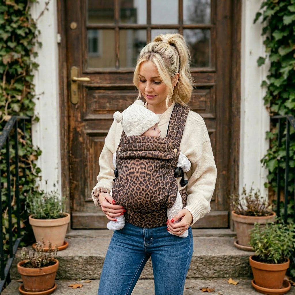 Nomad Air Animal Print Baby Carrier - Savannah - Mabel & Fox