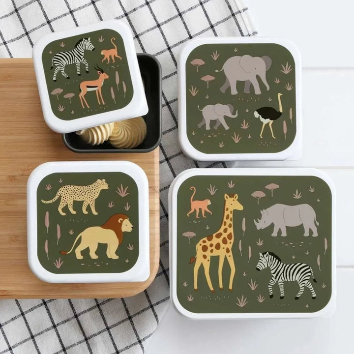 A Little Lovely Company - Lunch & Snack Box Set - Savanna