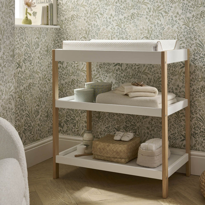 CuddleCo - Nola Changing Table - White & Natural