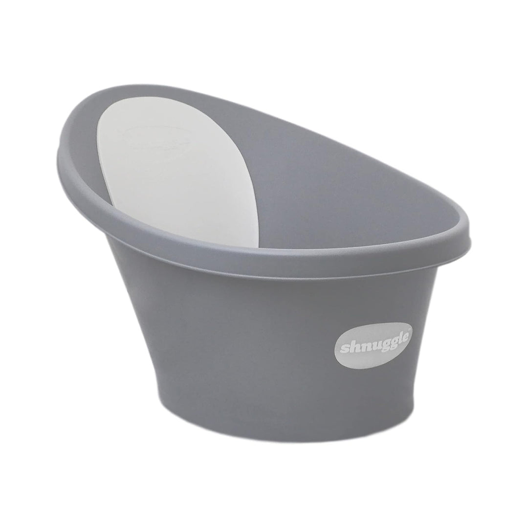 Shnuggle Baby Bath With Plug & Foam Backrest - Slate