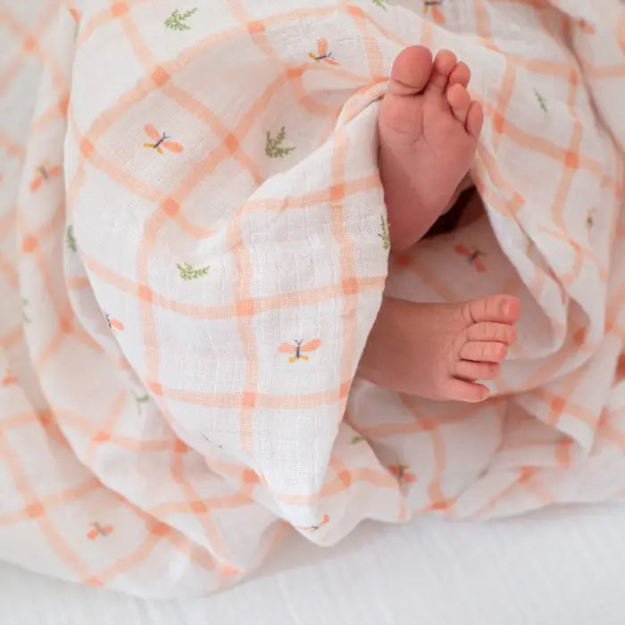 Aden + Anais - Muslin Swaddle Blankets - Country Floral (4 Pack) - Mabel & Fox