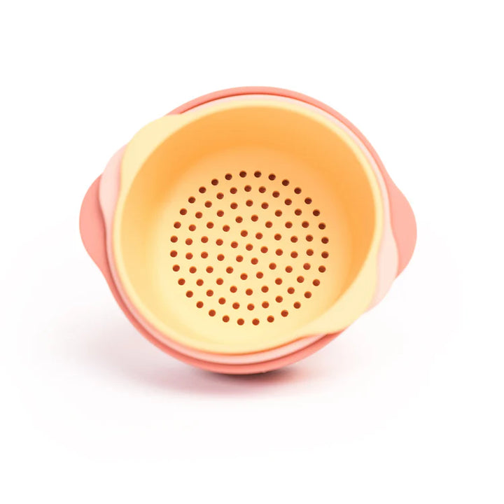 Inspire My Play - Nesting Bowl Set - Coral/Yellow - Mabel & Fox