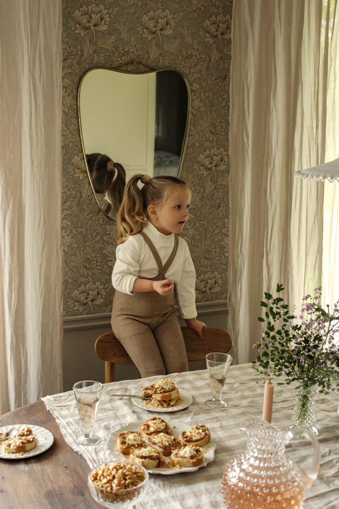 Silly Silas- Footless Cotton Tights -Peanut Blend - Mabel & Fox