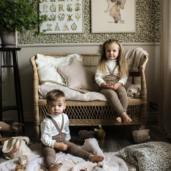 Silly Silas- Footless Cotton Tights -Peanut Blend - Mabel & Fox