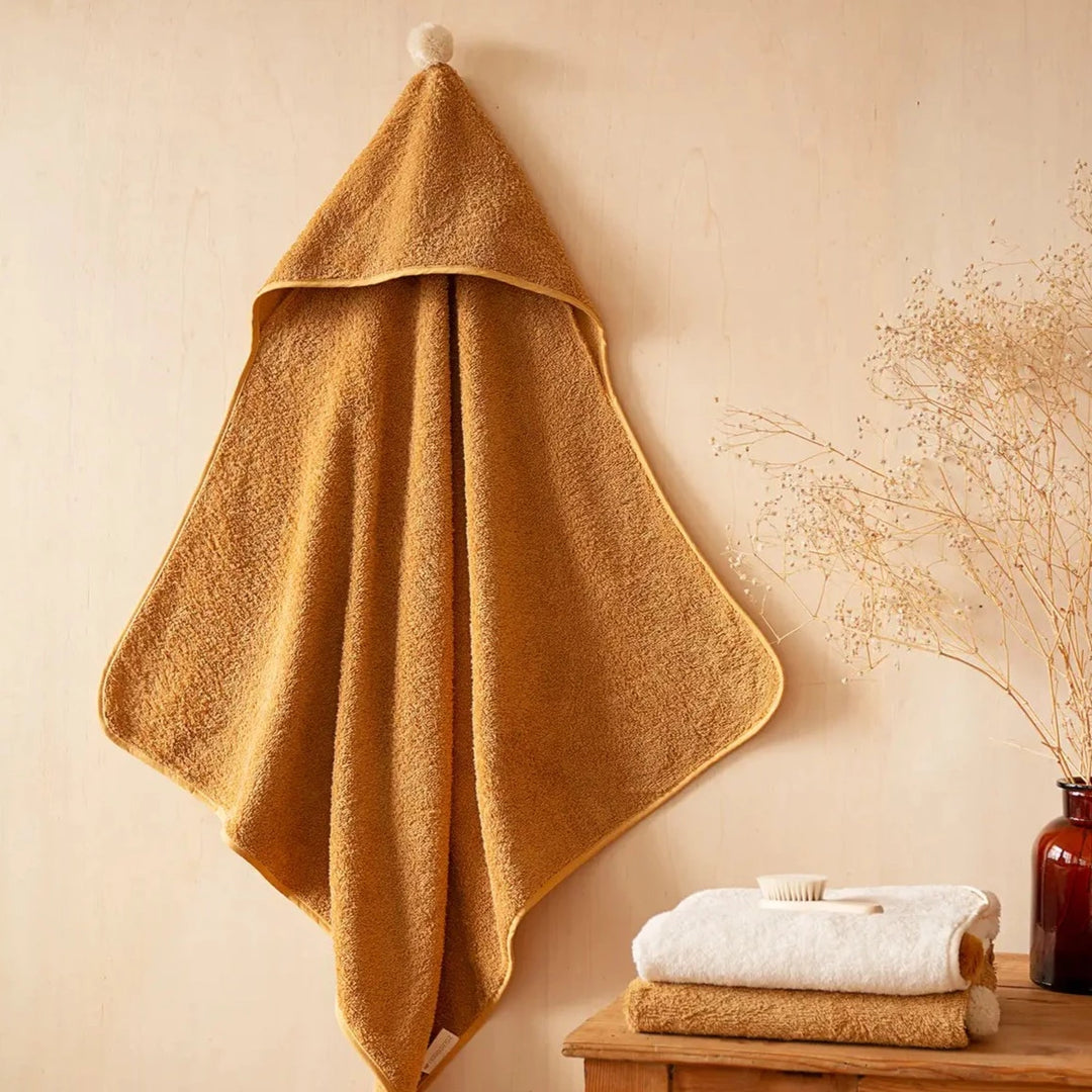 Nobodinoz- So Cute Baby bath Cape - Caramel