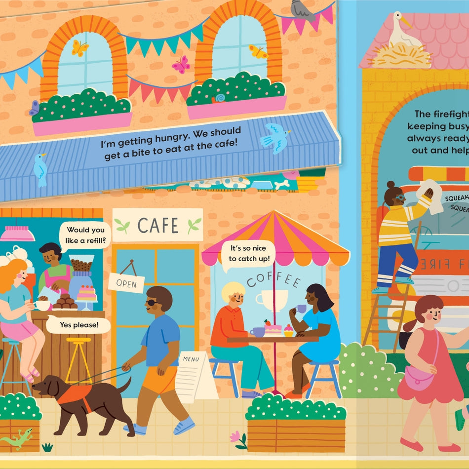 Sounds in the Town – Lift-the-Flap Sound Book – Busy Town - Mabel & Fox