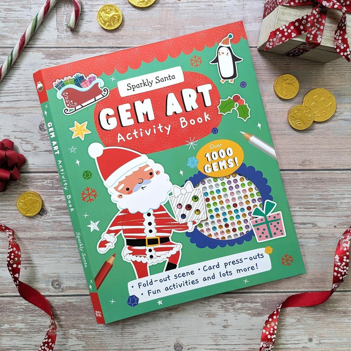 Sparkly Santa - Gem Art Activity Book - Mabel & Fox